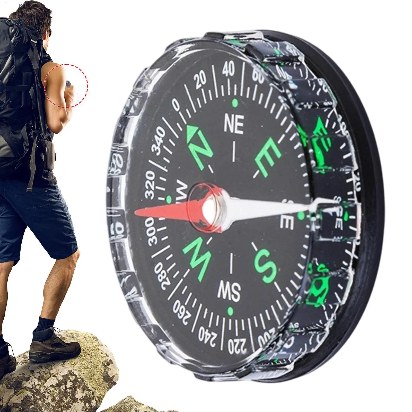Portable Magnetic Pocket Compa - đánh giá và giá Compass Lensatic