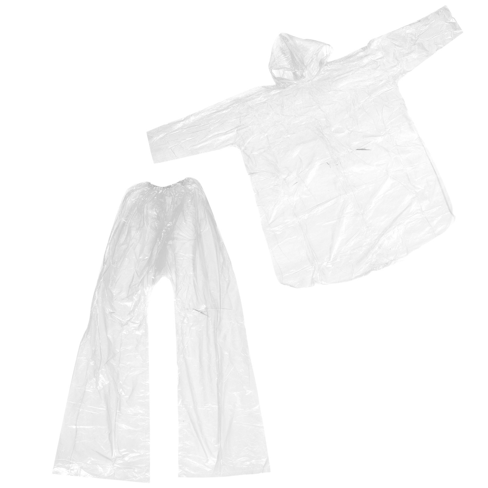 Hooded Clear Rain Poncho Set W - đánh giá và giá Emergency Poncho Rain